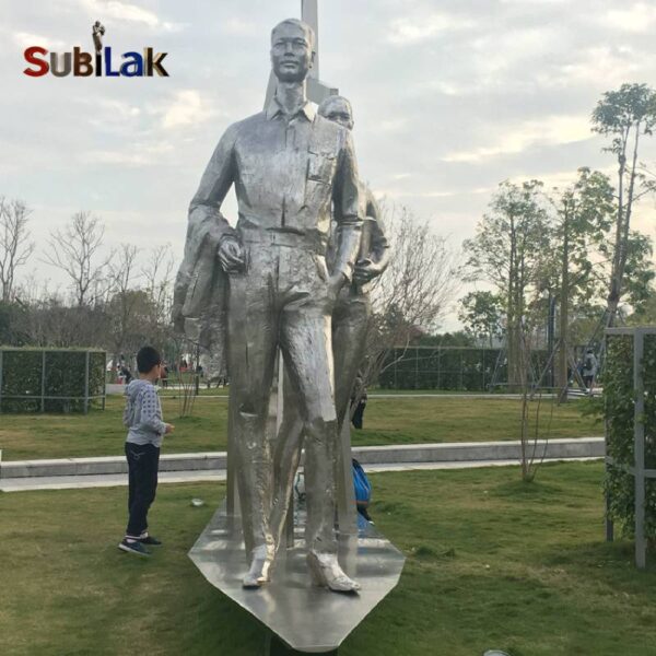 Outdoor park stainless steel figure statue - Image 2