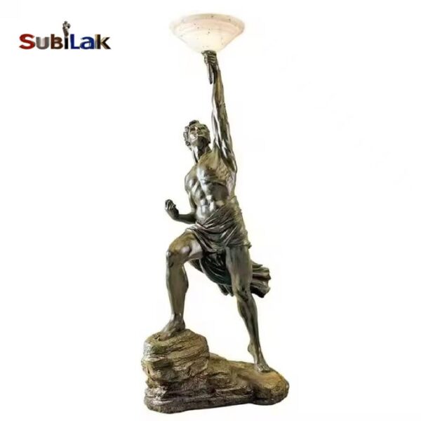 Design both decorative and functional art bronze sculpture floor lamps - Image 2