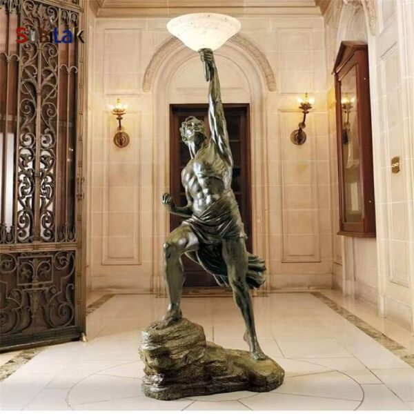 Design both decorative and functional art bronze sculpture floor lamps - Image 3