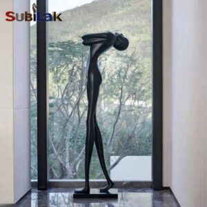 Interior home decor modern design life size bronze human body abstract art sculpture