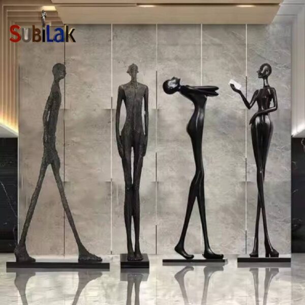 Interior home decor modern design life size bronze human body abstract art sculpture - Image 4