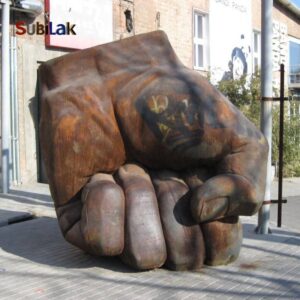 Outdoor Plaza Character Fist Sculpture