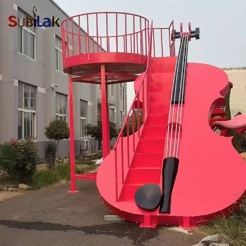 The Cloud Ladder, the iron sculpture of the cloud ladder, the ten-step sky ladder landscape installation background, the sky ladder flower sea, and the popular photo spot for check-ins - Image 2