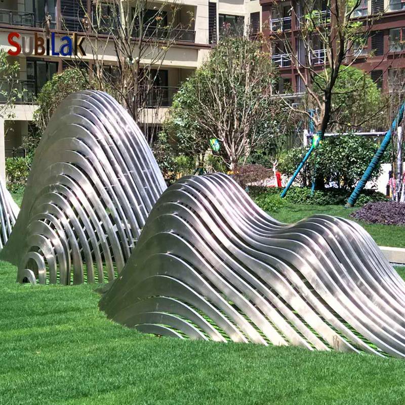 Outdoor park stainless steel rockery sculpture - Image 3