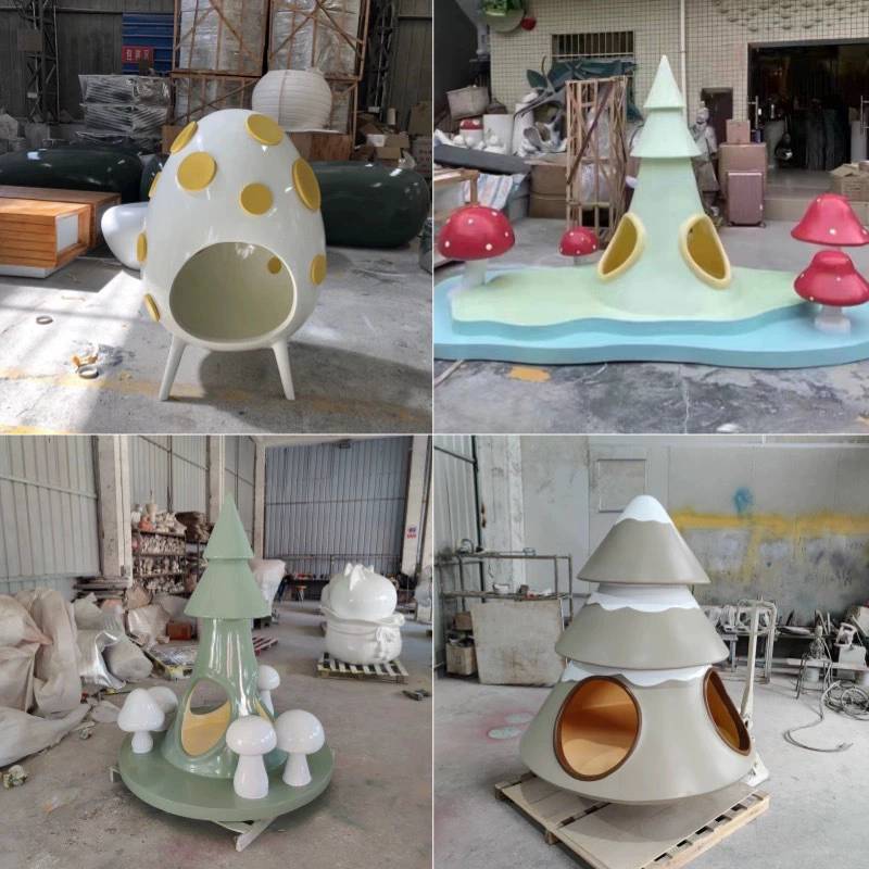 Fiberglass sculpture with the theme of “Forest Hut” - Image 5