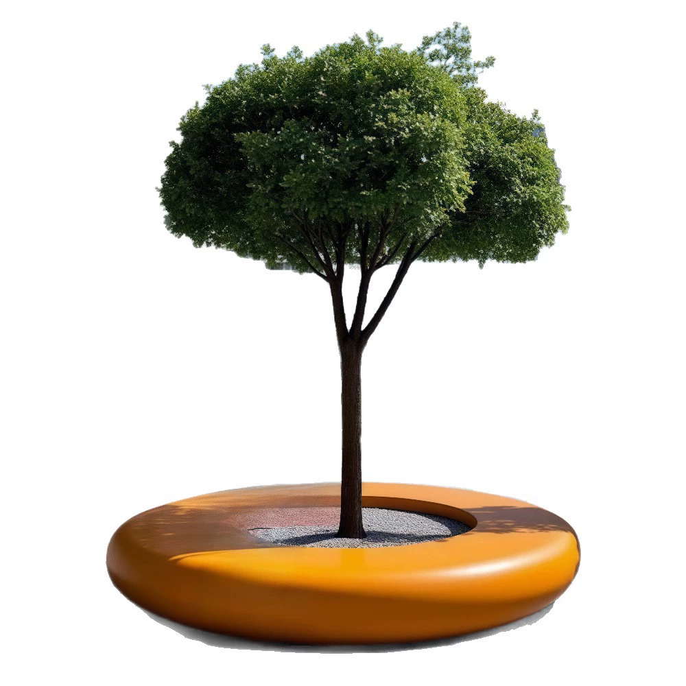 Fiberglass Tree Pit Seats, Landscape Planters, Creative Outdoor Mall Rest Areas, Long Fiberglass Benches - Image 8