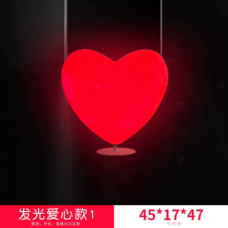 Illuminated Heart Sculpture Outdoor Fiberglass Garden Landscape Courtyard, Mall, Hotel Decor Holiday Atmosphere Accent - Image 11